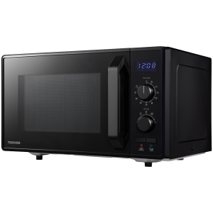 3-in-1 Microwave Oven with Grill and Combination Hob, 23 Litres, Rotating Plate with Storage, Timer, Built-in LED Lights, 900 W, Grill 1050 W, Pizza Programme, Black