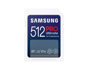 Карта памет Samsung PRO Ultimate Full-Size, SDXC UHS-I, 512GB, U3, V30, USB Адаптер