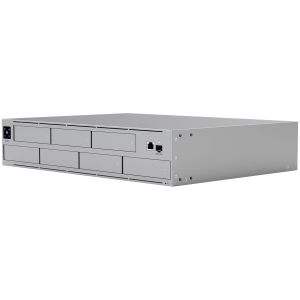 Ubiquiti UNAS-Pro-8-EU 2U rack-mount NAS with (8) 2.5/3.5" HDD bays and (2) M.2 NVMe SSD cache slots, delivering faster access, lower latency, and high-availability 10 Gbps networking for large-scale file storage and sharing