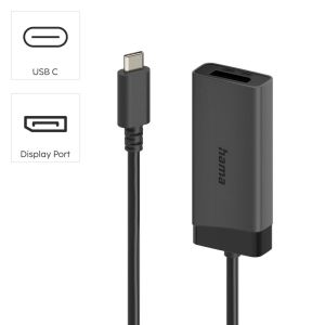 HAMA Видео адаптер, USB-C - DisplayPort / HDMI™, Ultra-HD 4K@60hz