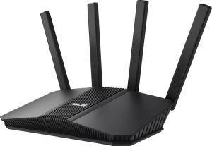 Рутер Asus Wireless Router, RT-BE58U V2, BE3600, Dual-Band, Quad-Core 2.0GHz CPU, 256MB/1GB Flash/RAM, 4K-QAM, 2.5G port, g, AiProtection Pro, NAT Passthrough , VPN, multiple SSIDs,  IPTV, Beamforming, 4G LTE/5G Mobile Tethering, AiMesh, Black