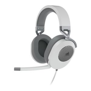 Геймърски слушалки с микрофон Corsair HS65 - White