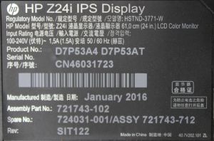 HP Z24i IPS Monitor