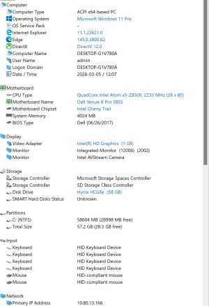 Dell Venue 8 Pro 5855