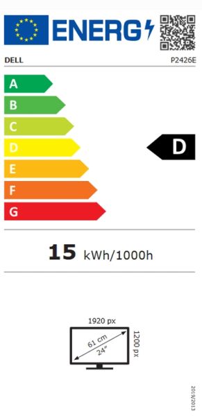 Монитор Dell P2426E, 24" WUXGA Flat Screen, IPS Anti-Glare, 5ms, 100 Hz, 1500:1, 300 cd/m2, 1920x1200, 99% sRGB, USB-C, 4xUSB 3.2, HDMI, Display Port, USB-C, USB Hub, RJ45, PD 100W, Height Adjustable, Pivot, Swivel, Tilt, Low Blue Light, Black