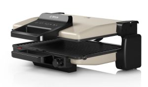 Контактен грил Bosch TCG3302, Contact grill 3 in 1, 2000 W,  Removable aluminum grill plates with non-stick ceramic coating, silver