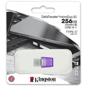 Kingston 256GB DataTraveler microDuo 3C 200MB/s dual USB-A + USB-C