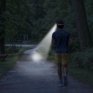 HAMA Фенер Челник HL200" LED, батерии, спорт, 4 режима