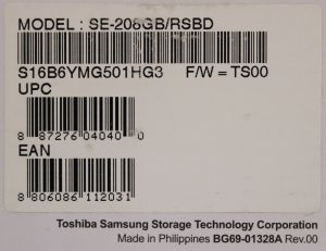 Samsung Slim External USB DVD-Writer SE-208GB/RSBD