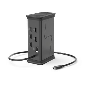 HAMA Докинг станция USB-C "Connect2Office Black", 9 порта, 2x HDMI™, USB-A, USB-C, LAN