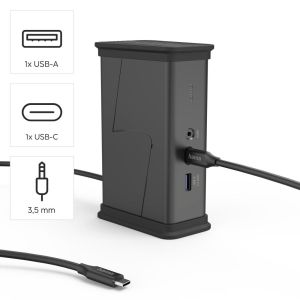 HAMA Докинг станция USB-C "Connect2Office Black", 9 порта, 2x HDMI™, USB-A, USB-C, LAN
