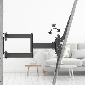 Стенна стойка за TV HAMA, 216 см (85”), до 50 кг, въртяща се, накланяща се, издърпваща се