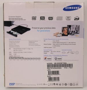 Samsung Slim External USB DVD-Writer SE-208DB/TSBS