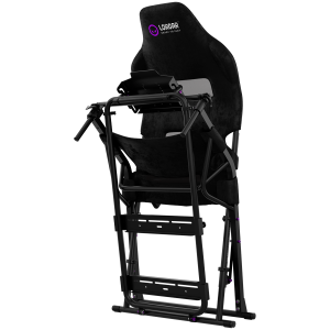 LORGAR FLEX RAF1, Sim Racing Cockpit Advanced, Foldable, 150x72x113 cm-playing, 38x72x126cm-folded, Black