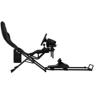 LORGAR FLEX RAF1, Sim Racing Cockpit Advanced, Foldable, 150x72x113 cm-playing, 38x72x126cm-folded, Black