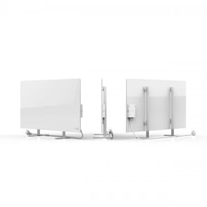 AENO Premium Eco Smart Heater, 700W, Tempered glass, Infrared+convection heating type, Plug type: Europe (E/F type), WHITE