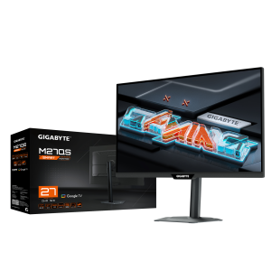 Геймърски монитор GIGABYTE M27QS - 27" SS IPS, QHD(2560 x 1440), 180Hz, 1ms, Google TV