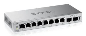 Суич ZyXEL GS-1200-10, V3, Управляем, 8 портов, 10/100/1000 с 2Gbe Uplink