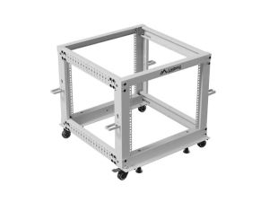 Комуникационен шкаф Lanberg open rack 19" 9U 600x600-1100 adjustable, grey