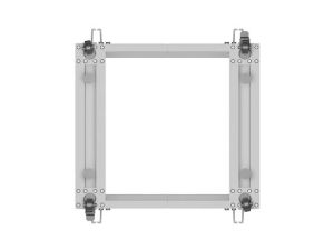 Комуникационен шкаф Lanberg open rack 19" 9U 600x600-1100 adjustable, grey