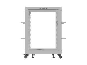 Комуникационен шкаф Lanberg open rack 19" 15U 600x600-1100 adjustable, grey