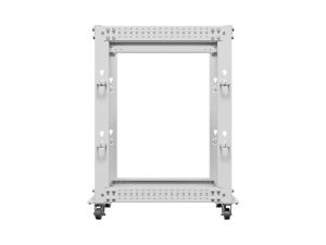 Комуникационен шкаф Lanberg open rack 19" 15U 600x600-1100 adjustable, grey