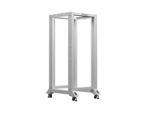 Комуникационен шкаф Lanberg open rack 19" 27U  600x800, grey