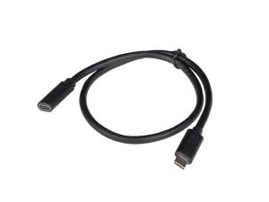 Кабел Lanberg USB-C M/F 3.1 cable 0.5m, Black