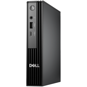 Dell Pro Micro (QCM1250), Intel Core i3-14100T(4C, 8T, 12MB, up to 4.4GHz), 8GB(1x8GB) DDR5, 512GB M.2 SSD, Integrated Graphics, WiFi+BT, BG KBD+Mouse, Ubuntu, 3Y ProSupport