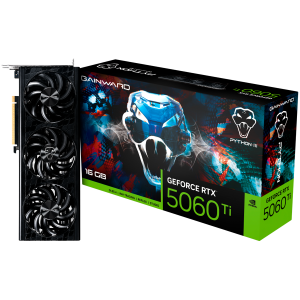 Gainward GeForce RTX 5060Ti Python III 16GB GDDR7 128 bit, 1x HDMI 2.1b, 3x DP 2.1b, 3 Fan, 1x 8-pin pwr connector, 600W, 291.9 x 116.5 x 41.3 mm, NE7506T019T1-GB2061T