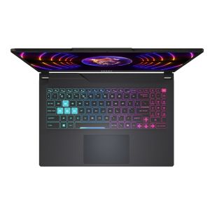 Лаптоп MSI Cyborg 15 A13VEK, i7-13620H (10C/16T, up to 4.90GHz, 24 MB), GeForce RTX 4050 6GB GDDR6, 15.6" FHD (1920x1080), 144Hz, IPS-Level, 16GB DDR5 5200MHz, 512GB PCIe Gen4x4 SSD, WiFi 6E, BT 5.3, 4 Zone RGB Kbd, NO OS, 53.5Whr, 1.98kg