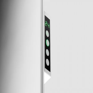 AENO Premium Eco Smart Heater, 700W, Tempered glass, Infrared+convection heating type, Led display Plug type: Europe (E/F type), WHITE