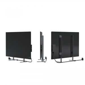 AENO Premium Eco Smart Heater, 700W, Tempered glass, Infrared+convection heating type, Led display Plug type: Europe (E/F type), BLACK