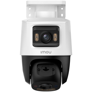 Imou Dual-Lens PoE Outdoor Smart IP PTZ Camera, 5MP+5MP, 3.6mm 76H, 0-260 Pan, 0-25 Tilt, IR up to 30m, H.265, 15 fps, 8x digital zoom, Motion detection, crossing line, Mic and Speaker, micro SD up to 512GB, 1x RJ45, PoE DC 12V, 1A