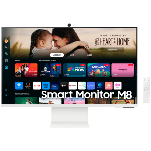 Monitor LED Samsung LS32DM801UUXDU M80D, 32" FLAT 16:9 (3840x2160) VA 60Hz, 400 cd/m2, 3000:1, 4ms, 178/178, 1xDP, 1xHDMI USB-Hub 2xUSB3.0 1xUSB-C (64W), 3.5 Jack, WiFi/BT, Tilt/Pivot/Swivel/HeightAdj (120mm), VESA 100x100, 2Y