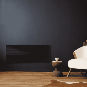 AENO Premium Eco Smart Heater, 700W, Tempered glass, Infrared+convection heating type, Led display Plug type: Europe (E/F type), BLACK