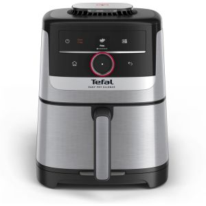Уред за здравословно готвене Tefal EY572DE1 Easy Fry XL SMART & SILENCE, stainless steel, 5L (1.2kg, 6 portions), 1550W, dual zones, detachable front, 8 automatic programs