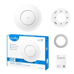 Безжична точка за достъп Cudy AP3600-P, WiFi 7 BE3600, 1x2.5 Gbps, PoE Adapter
