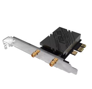 Адаптер Asus PCI-E Adapter, PCE-BE92BT, BE9400, Tri-Band, Bluetooth 5.4, magnetized base, WPA3, OFDMA, MLO, only compatible with lntel motherboards, Black