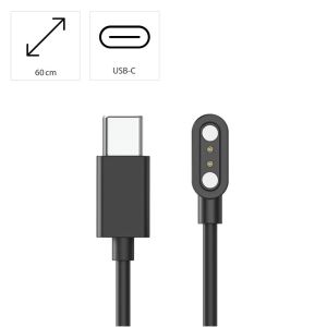HAMA Заряден кабел за смарт часовници, с магнитно зареждане, USB-C, 60 см, черен