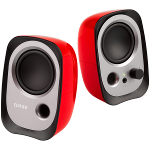 Edifier R12U 2.0 Audio System, USB, AUX, 2.25-inch Drivers, 4W (RMS), Volume Control, Red