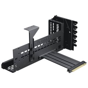 Phanteks Premium PCIe Gen 5 Vertical GPU Bracket, DRGB, with PCIe 5.0 Riser Cable - 220mm, Black