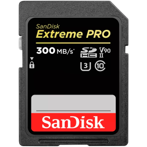 SANDISK Extreme PRO 256GB SDXC Memory Card up to 300MB/s, UHS-II, Class 10, U3, V90