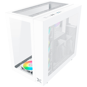 Aquarius Pro Arctic EN49424 White, ATX/M-ATX/Mini ITX, USB3.0x2+USB2.0x2+Type C , Front & Left TG, 7PCS X24A & Galaxy II Fan Control Kit