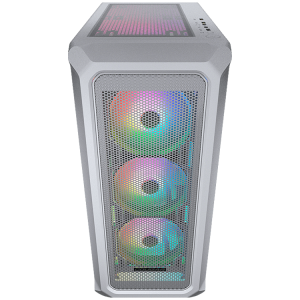 COUGAR Archon 2 Mesh RGB (White), Mid Tower, Mini ITX / Micro ATX / ATX, USB 3.0 x 2, USB 2.0 x 1, Mic x 1 / Audio x 1, RGB Button, 3mm Tempered Glass