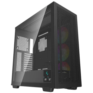 DeepCool MORPHEUS, Mini-ITX / M-ATX / ATX / E-ATX, 4xUSB3.0, 1xAudio, 1x Type-C, 1x420mm Pre-Installed ARGB Fan, ABS+SPCC+Tempered Glass, Black, R-MORPHEUS-BKAPA1-G-1