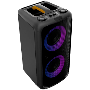 F&D PA200 Portable Wireless Party Speaker, 80W RMS (40W+40W), Subwoofer 2x5.25"+2x2"Tweeter, BT 5.0/USB/AUX, RGB, LED display, Remote control, Microphone, battery 8000mAh