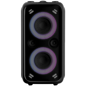 F&D PA200 Portable Wireless Party Speaker, 80W RMS (40W+40W), Subwoofer 2x5.25"+2x2"Tweeter, BT 5.0/USB/AUX, RGB, LED display, Remote control, Microphone, battery 8000mAh
