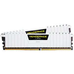 CORSAIR DDR4, 3200MHz 16GB 2x8GB Dimm, 16-18-18-36, XMP 2.0, Vengeance LPX White Heatspreader, Black PCB, 1.35V, for SKL
