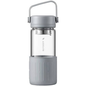 BUYDEEM Portable glass tea bottle 350 ml, model CD1008, color Nordic Grey